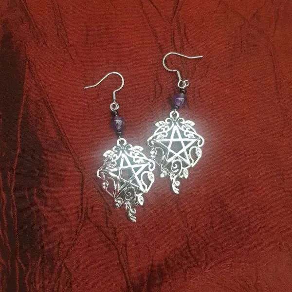 Boucles d'oreilles pentagramme witchy.