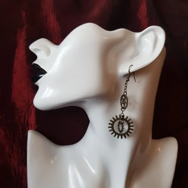 boucles d oreilles cle et engrenage steampunk.2