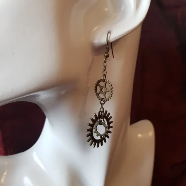 boucles d oreilles cle et engrenage steampunk.3