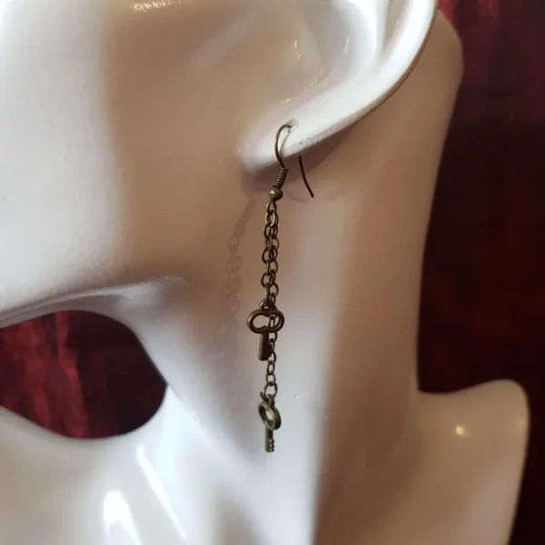 boucles d oreilles cle et engrenage steampunk.5